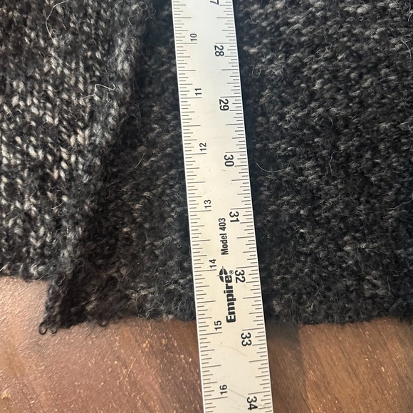 Kuna Cardigan Coat Womens XS Black Gray Boucle Knit Suri Baby Alpaca Whimsigoth - Picture 9 of 10